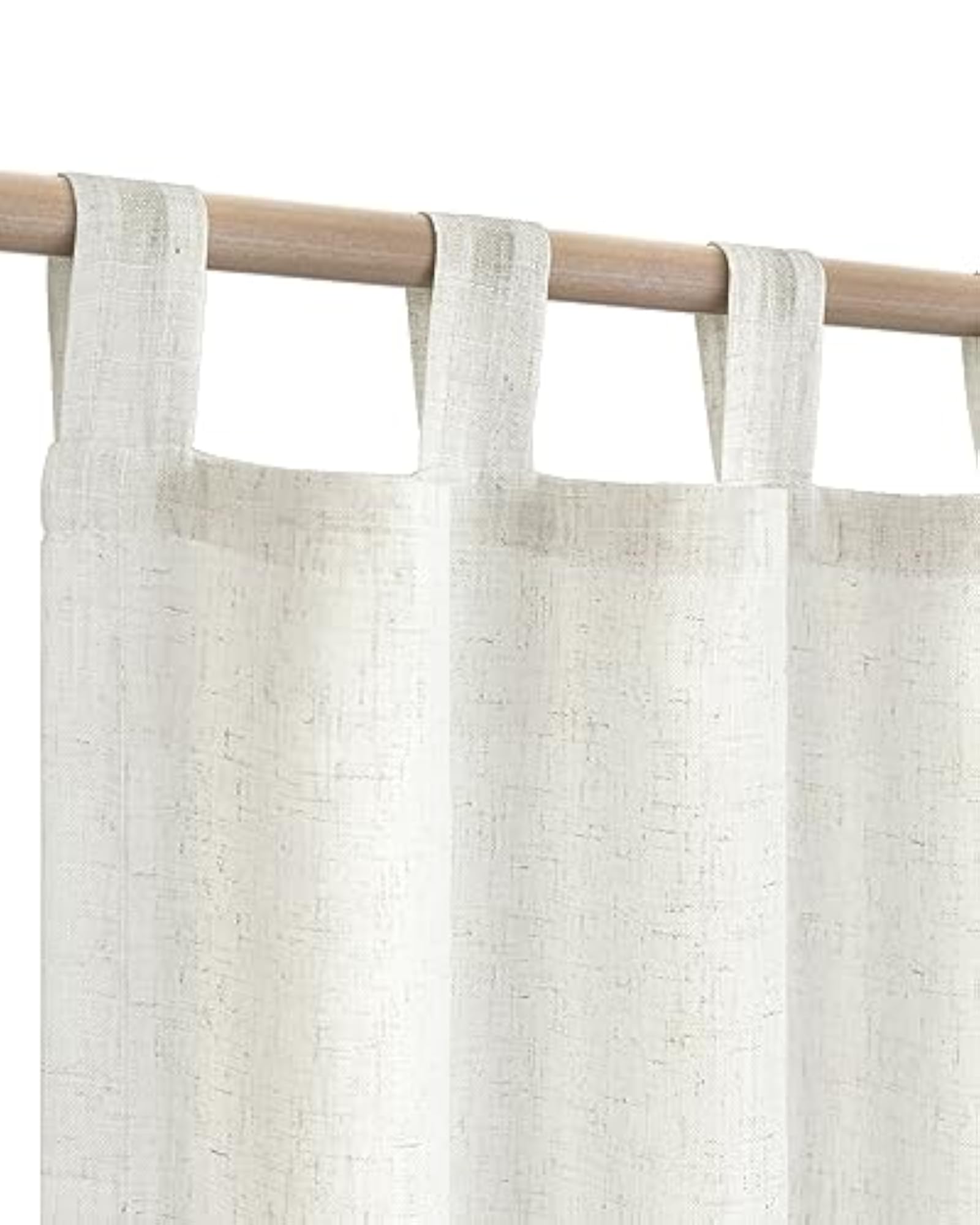78 Inch Sheer Linen Curtains for Doorways, Boho Closet Drapes